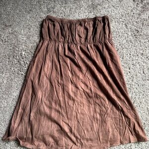 Brown tie-dye tube top